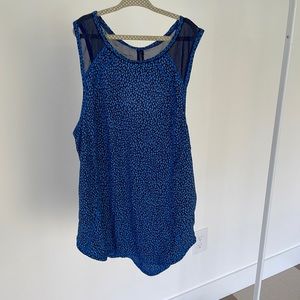 Blue patterned Lululemon tank top size M